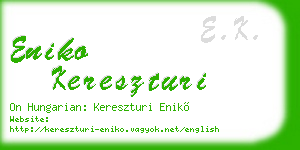 eniko kereszturi business card